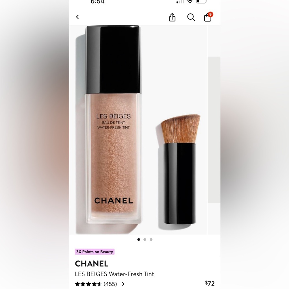 CHANEL Black  Brush with Brown Bristles BRAND NEW NEVER USED. - Picture 9 of 9